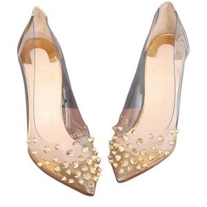 Gorgeous Gold Stud Collaclou PVC 100 pumps